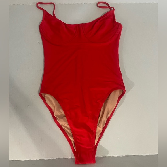 NWT J.CREW Underwire One-Piece Swimsuit Sz. 8 Red - Picture 5 of 7